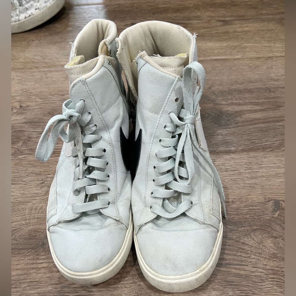Nike Light Blue High-Top Sneakers